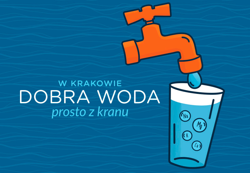 Kreacja wizerunkowa kampanii reklamowej w Krakowie: Dobra Woda prosto z kranu