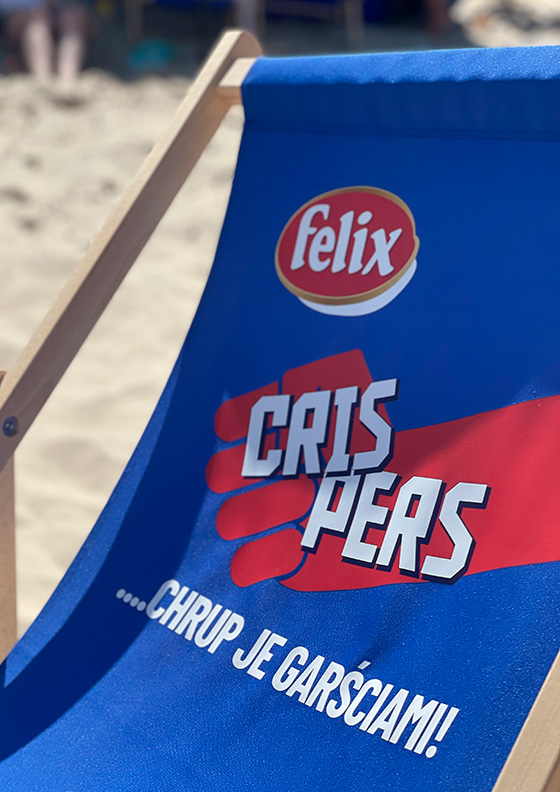 Promocja Felix Crispers w Projekt plaża TVN – leżaki i pufy