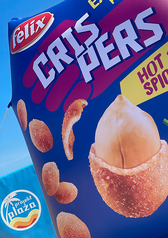 Promocja Felix Crispers w Projekt plaża TVN – worki pneumatyczne