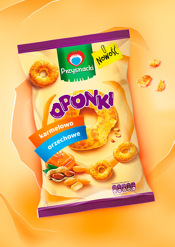 Projekt opakowania Chrupek Oponki marki Przysnacki